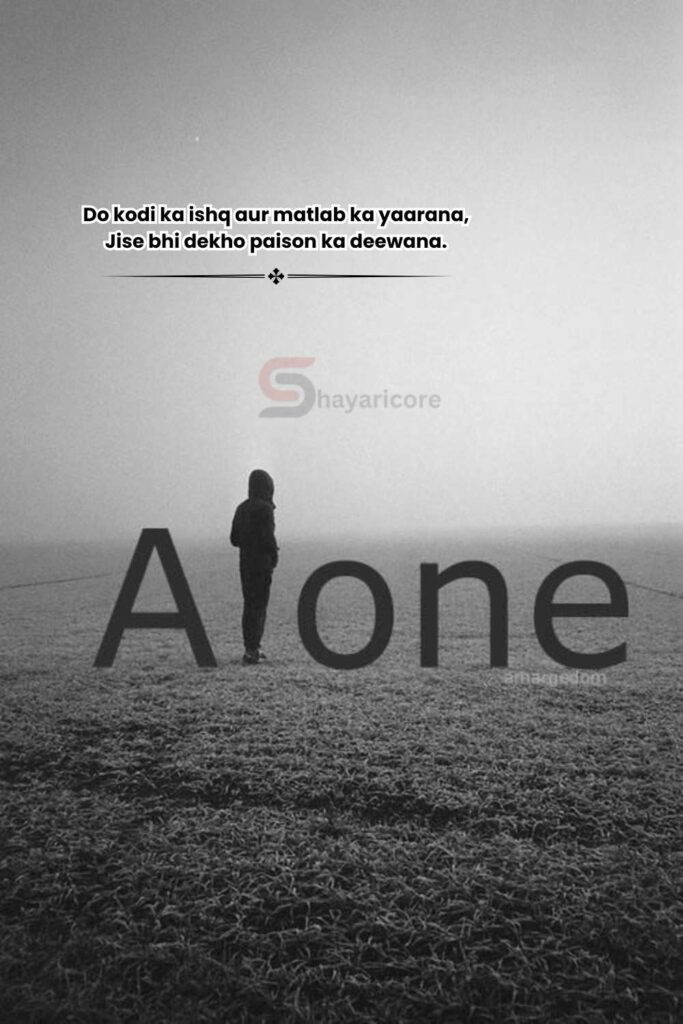 Alone Attitude Shayari in English for love attitude
