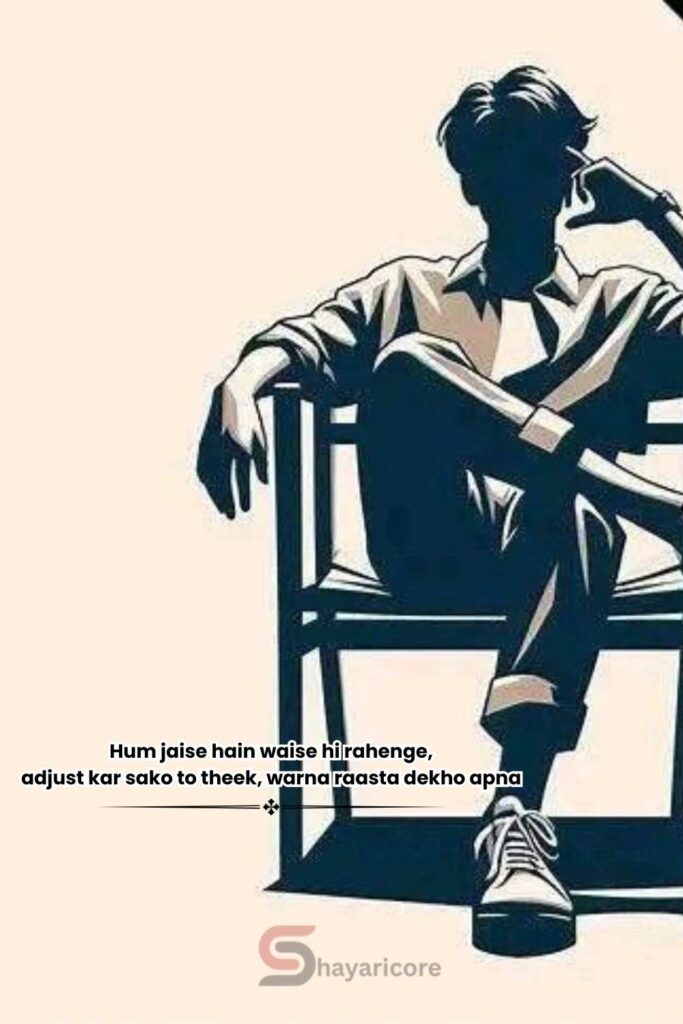 Attitude Status and shayari for Boys