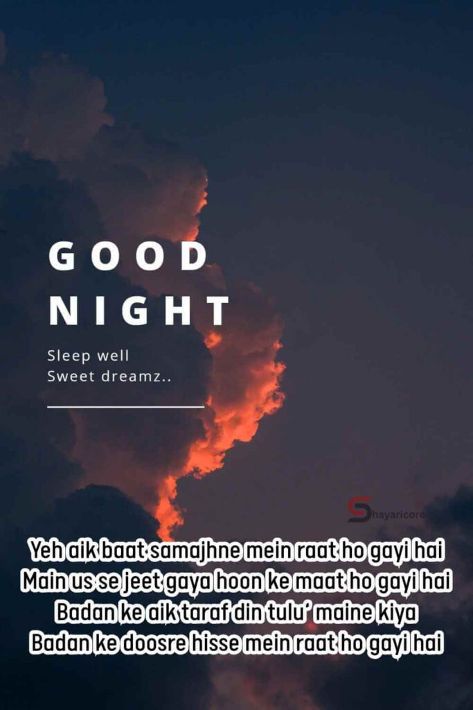 120+ Beautiful Heart Touching Good Night Shayari in English
